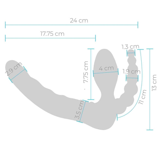 Страпон безремневой Pegasus 7&quot; DP Strapless