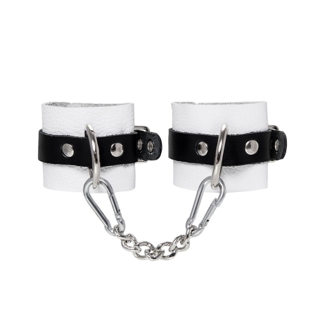 Бело-черные наручники Pecado